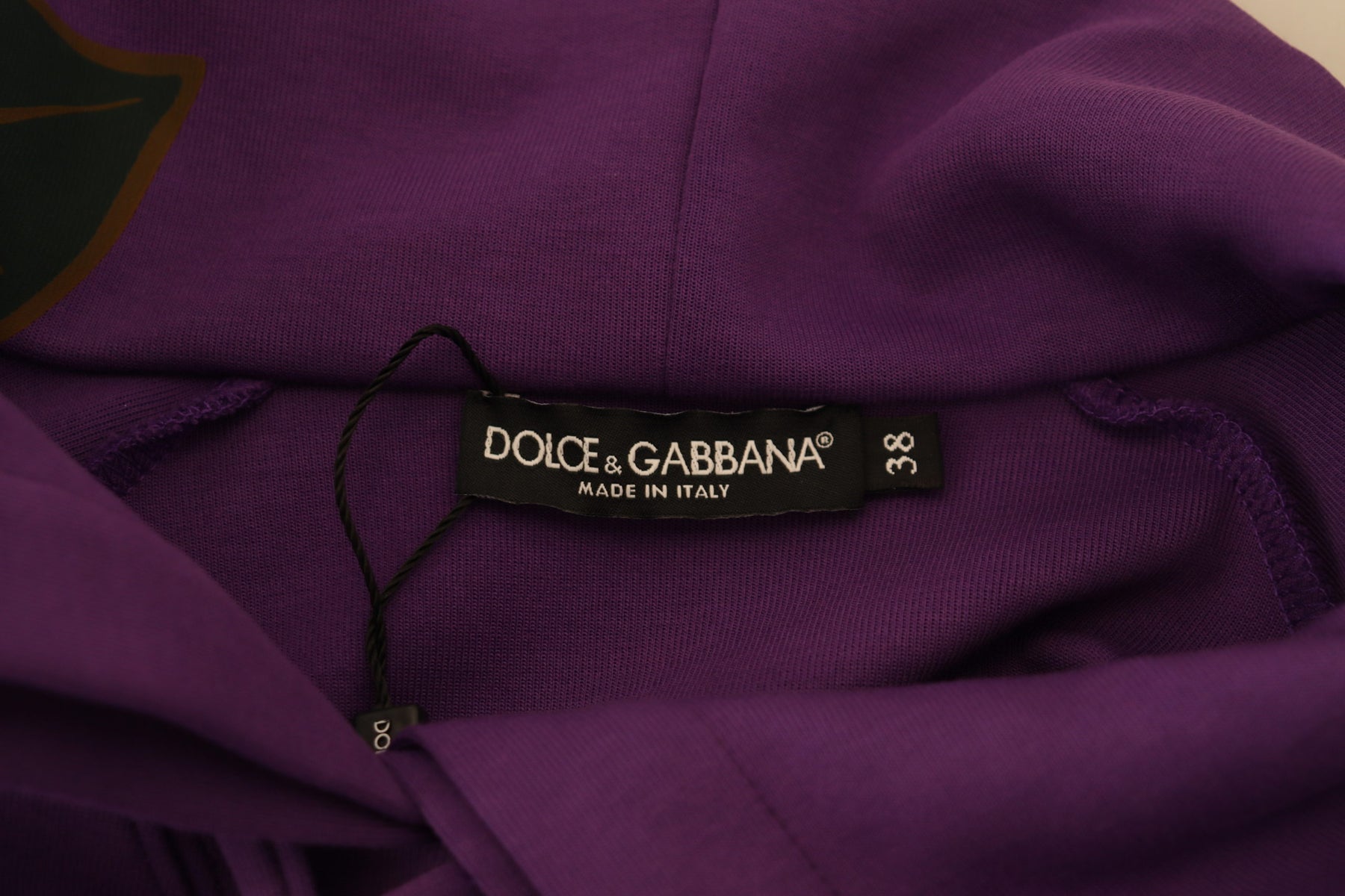 Dolce & Gabbana Purple Floral Print Pullover  Cotton Sweater | Regal Royce