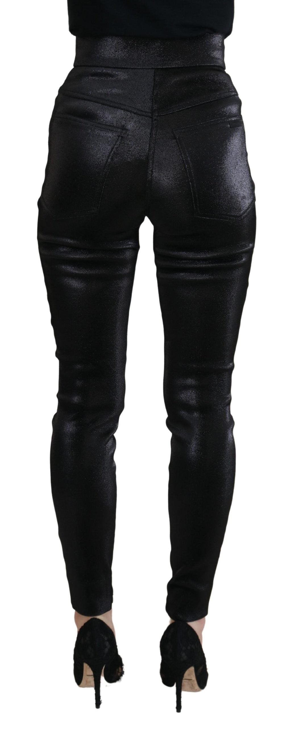 Dolce & Gabbana Black Washed Cotton Skinny Denim Jeans | Regal Royce