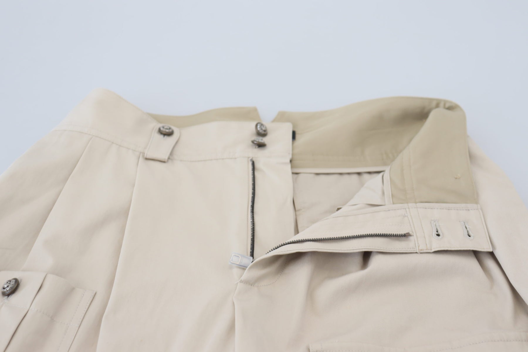 Dolce & Gabbana Beige Cotton Women Cargo Pants | Regal Royce