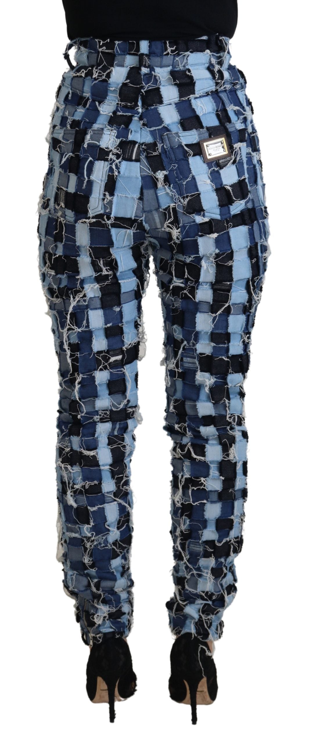 Dolce & Gabbana Multicolor Patchwork Cotton Denim Jeans | Regal Royce