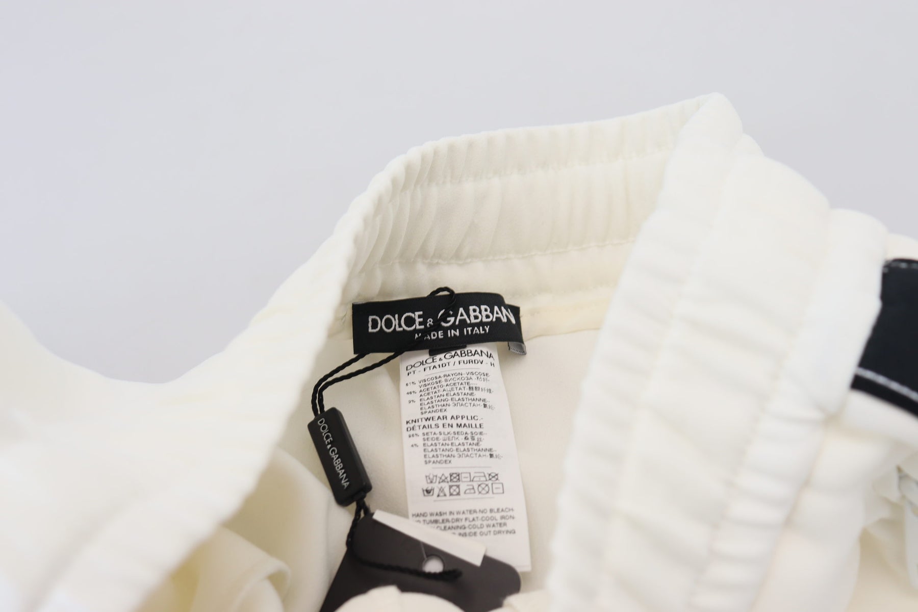 Dolce & Gabbana White DG Logo Sweatpants Pants | Regal Royce