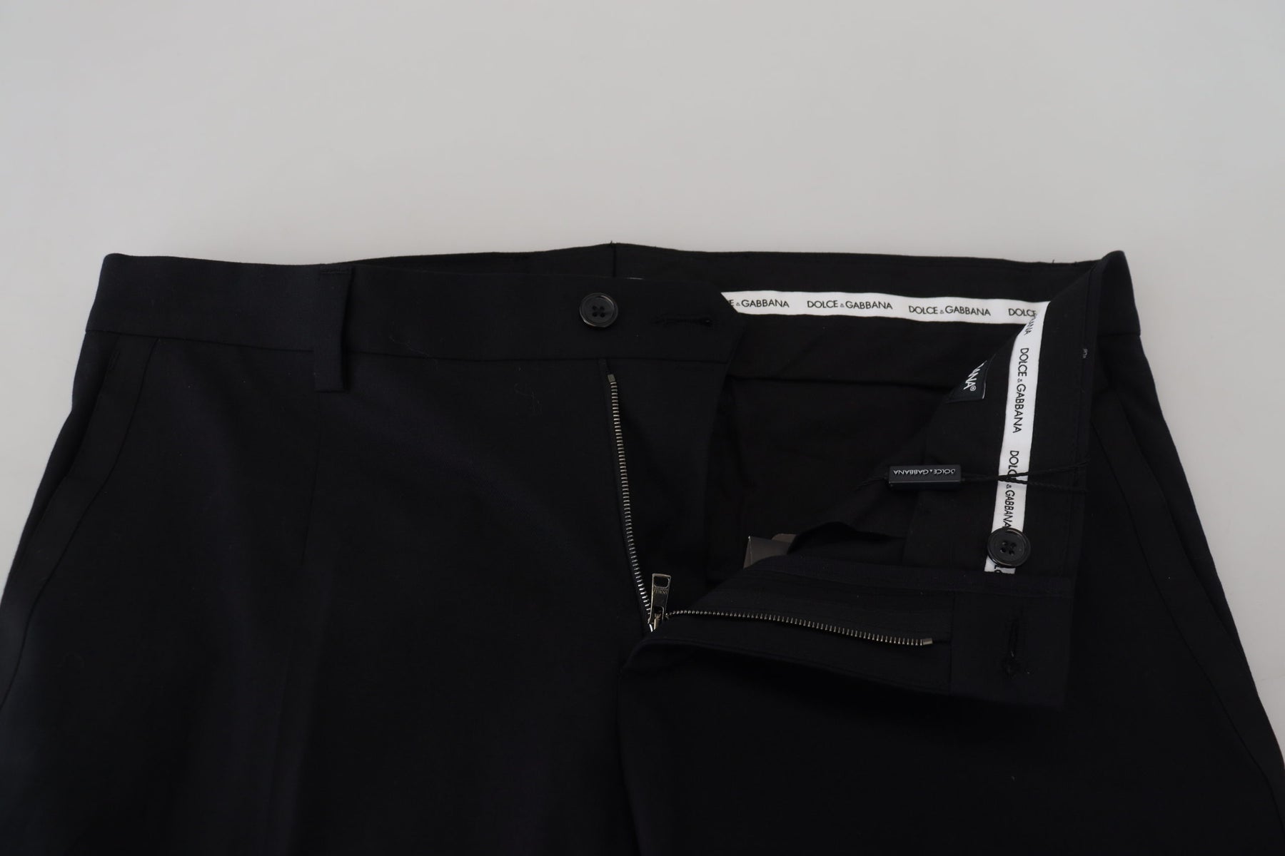 Dolce & Gabbana Black Chino Formal Cotton Pants | Regal Royce