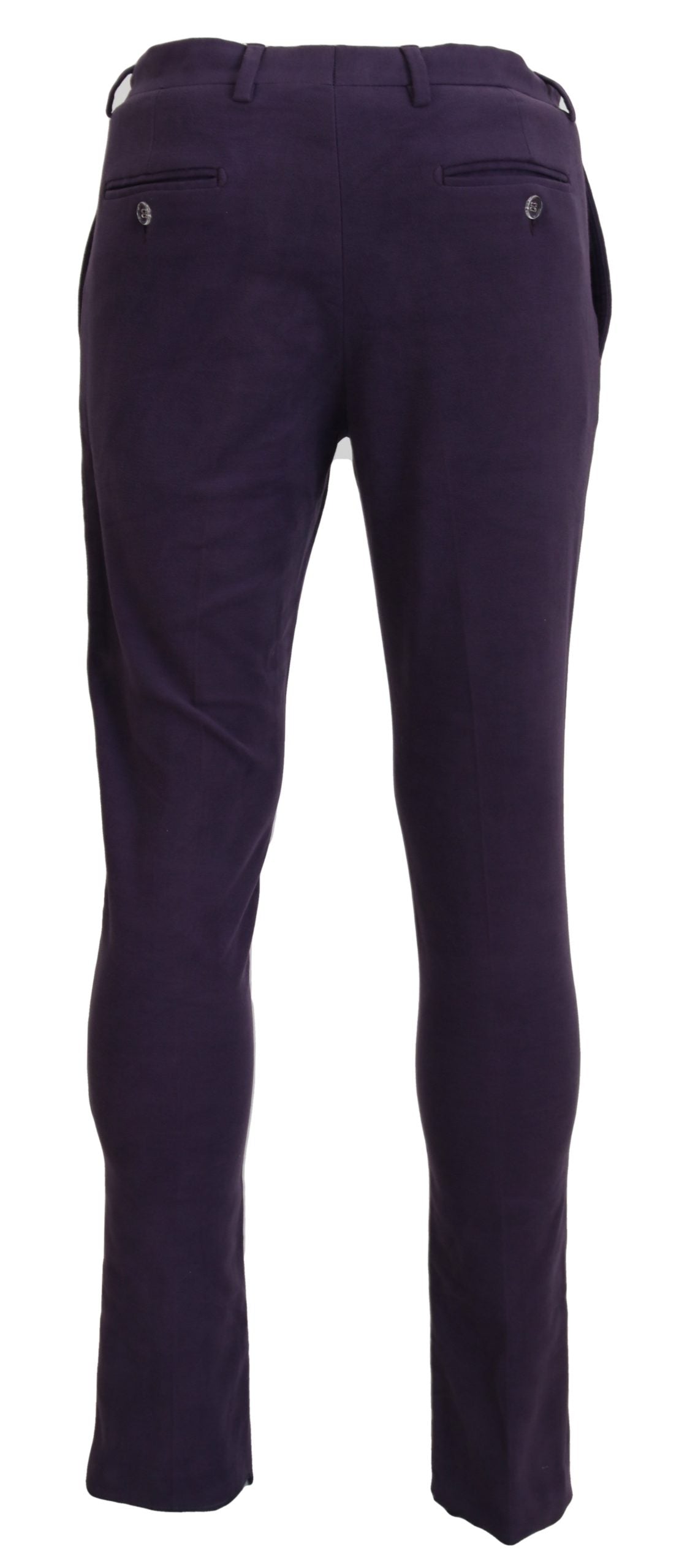BENCIVENGA Purple Pure Cotton Tapered Mens Pants | Regal Royce