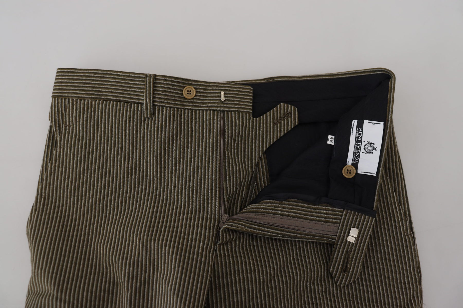 BENCIVENGA Multicolor Striped Pure Cotton Men Pants | Regal Royce