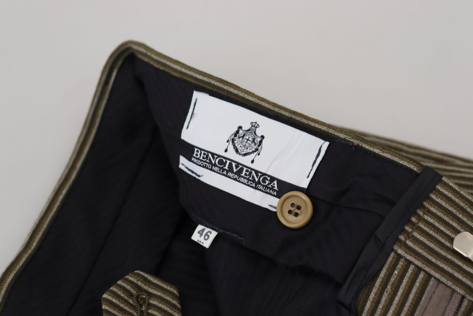 BENCIVENGA Multicolor Striped Pure Cotton Men Pants