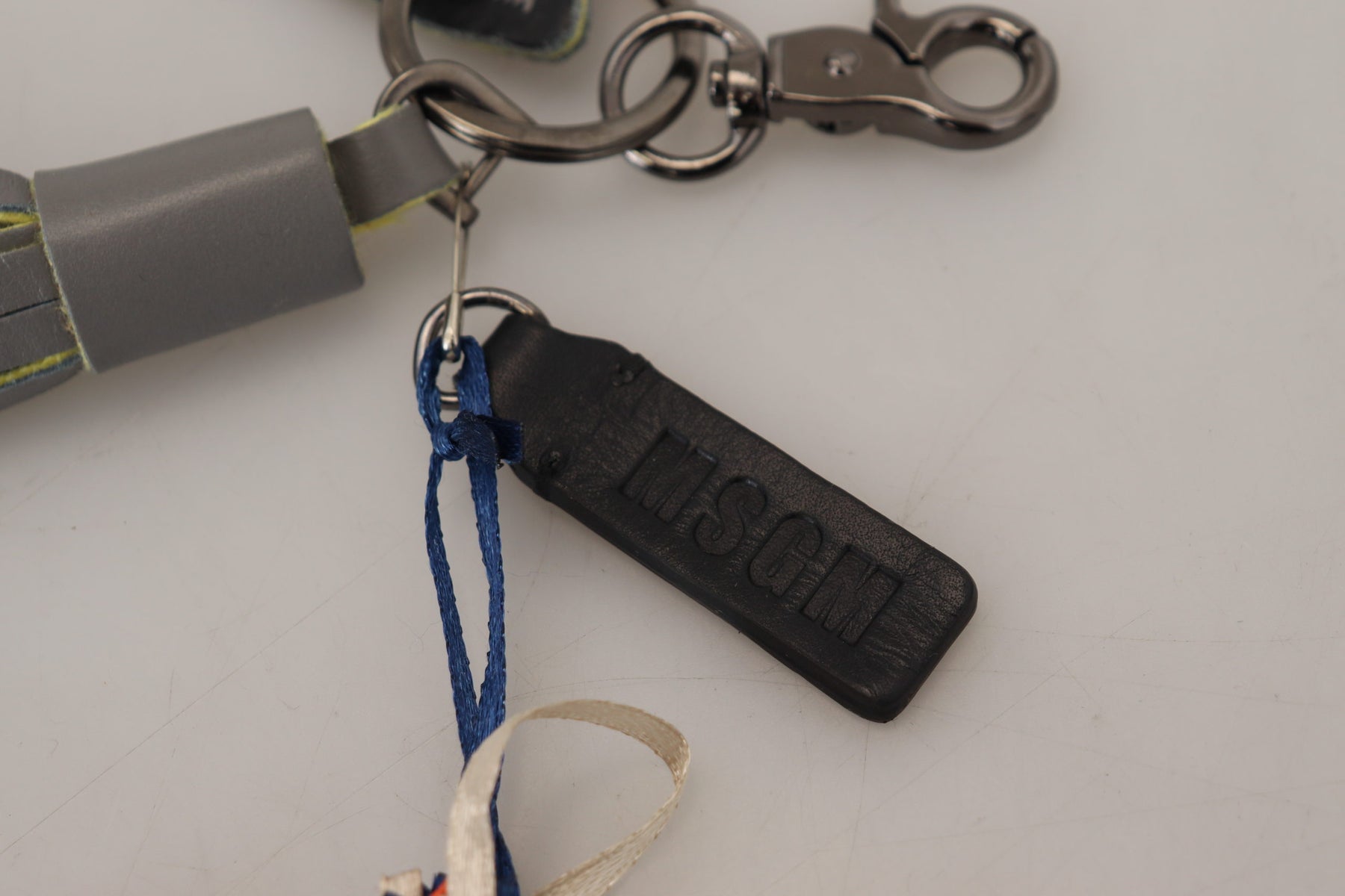 MSGM Multicolor Rocket Ship Silver Tone Metal Keychain | Regal Royce