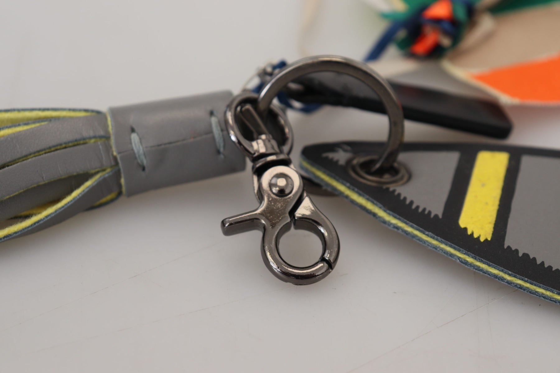 MSGM Multicolor Rocket Ship Silver Tone Metal Keychain | Regal Royce