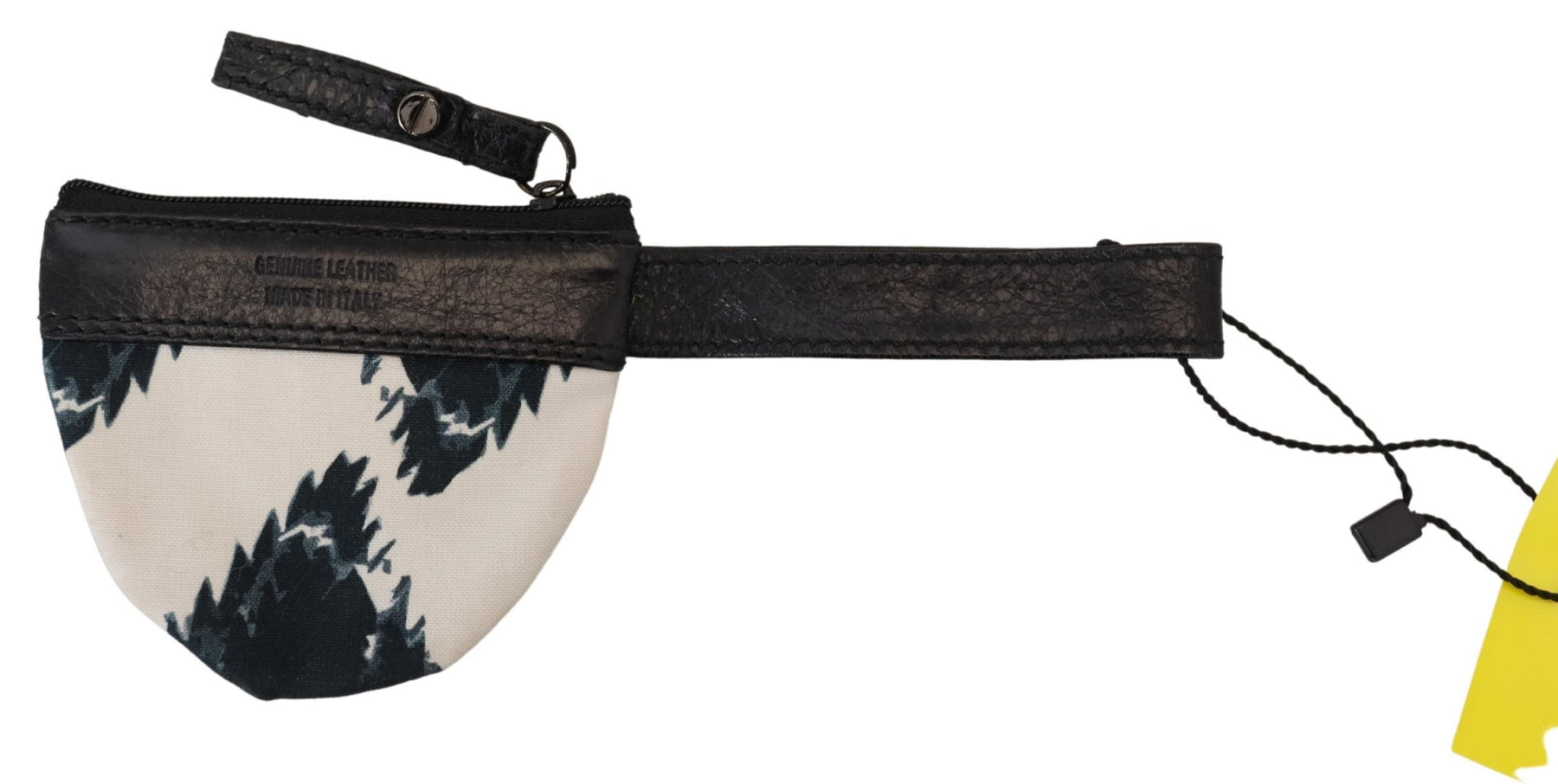 Costume National White Genuine Leather Coin Purse Strap Wallet | Regal Royce