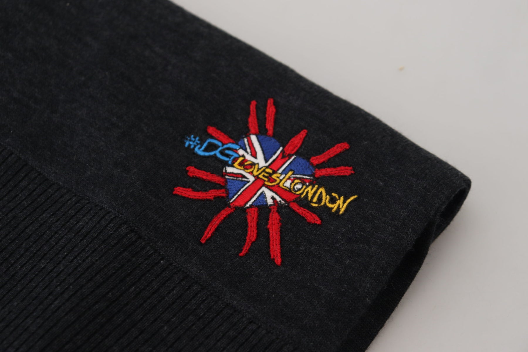 Dolce & Gabbana Black Sacred Heart #DGLovesLondon Wrap Scarf | Regal Royce