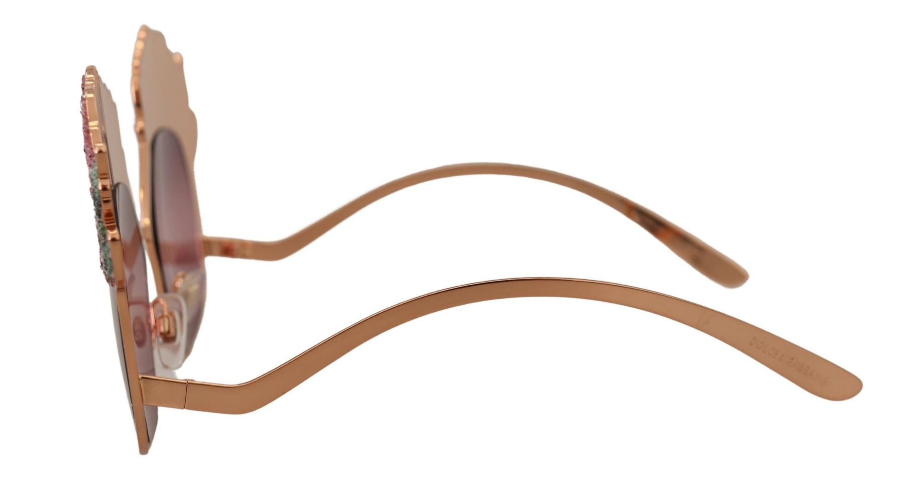 Dolce & Gabbana Pink Gold Rose Sequin Embroidery DG2202 Sunglasses | Regal Royce
