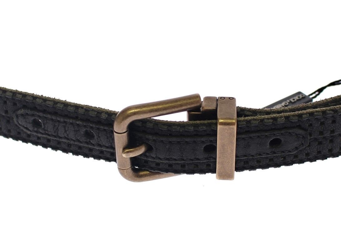 Dolce & Gabbana Blue Leather Logo Belt | Regal Royce