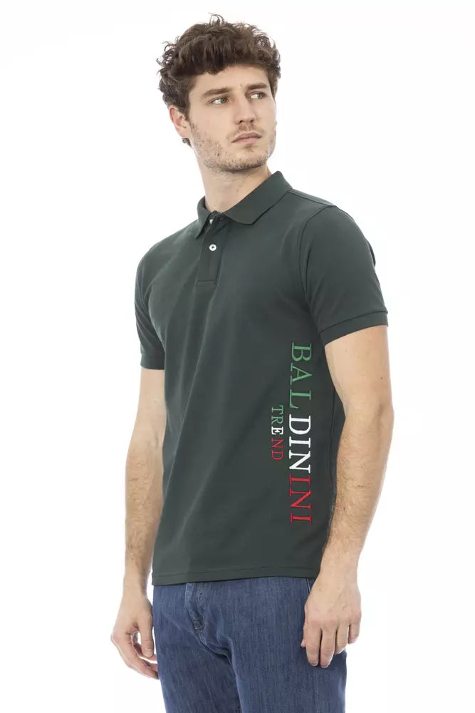 Baldinini Trend Green Cotton Polo Shirt