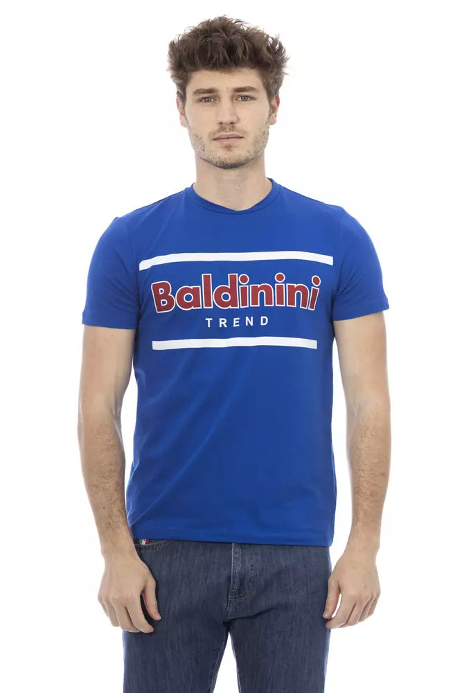 Baldinini Trend Blue Cotton Men T-Shirt | Regal Royce