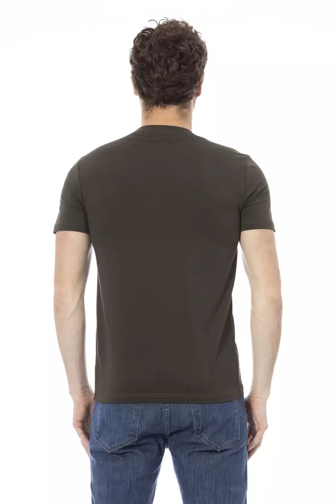 Baldinini Trend Green Cotton Men T-Shirt | Regal Royce