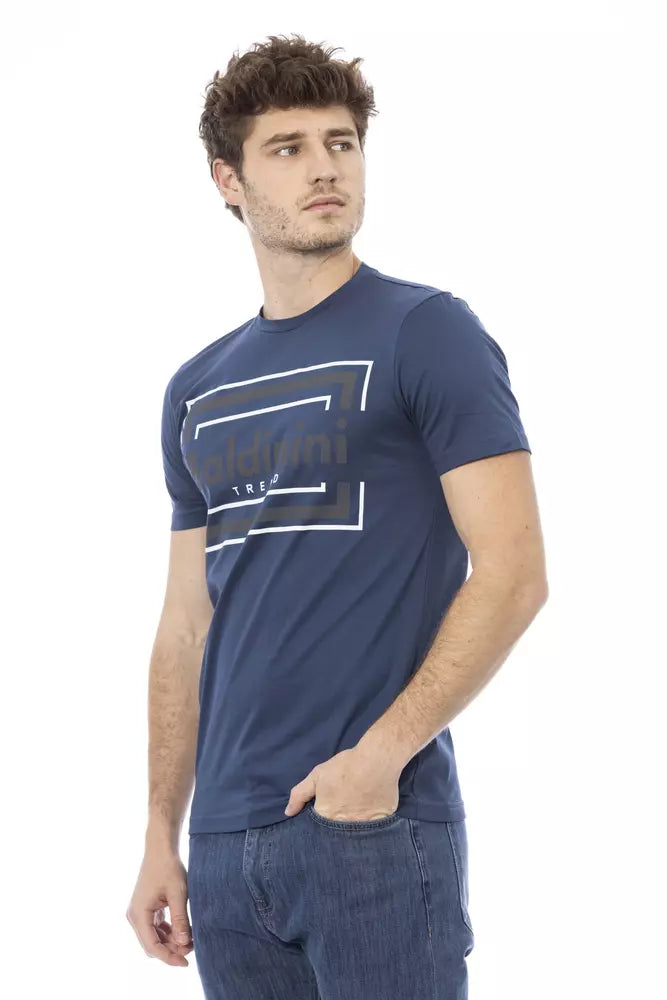 Baldinini Trend Blue Cotton Men T-Shirt | Regal Royce