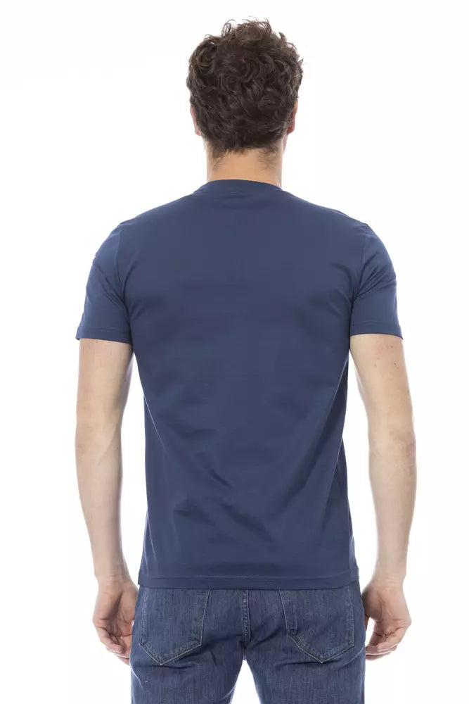 Baldinini Trend Blue Cotton Men T-Shirt | Regal Royce