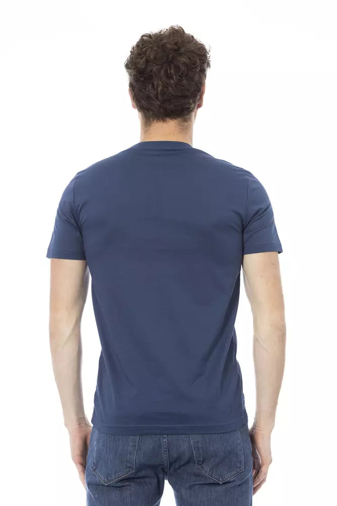 Baldinini Trend Blue Cotton Men T-Shirt | Regal Royce