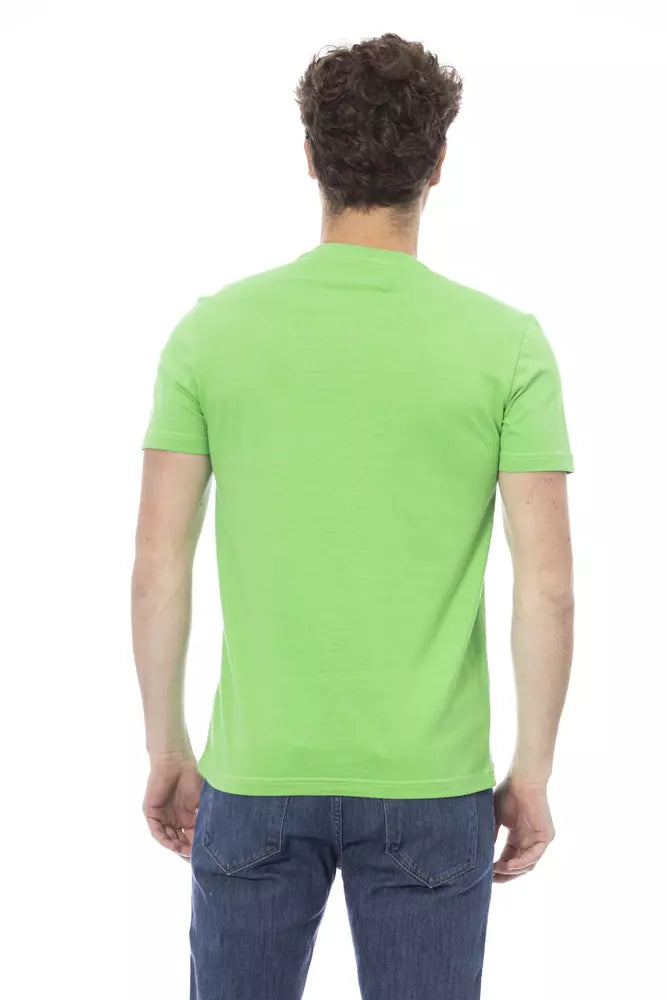 Baldinini Trend Green Cotton Men T-Shirt | Regal Royce