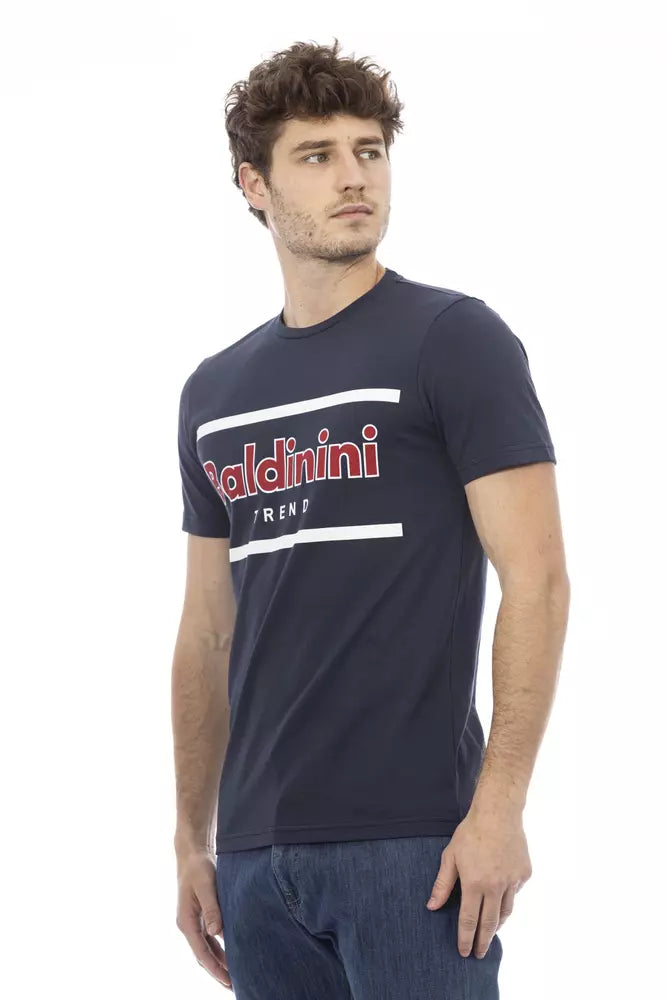 Baldinini Trend Blue Cotton Men T-Shirt | Regal Royce