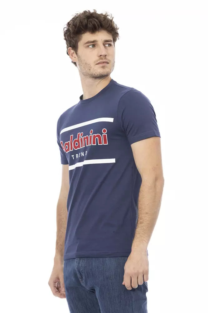 Baldinini Trend Blue Cotton Men T-Shirt | Regal Royce