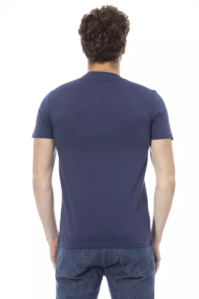 Baldinini Trend Blue Cotton Men T-Shirt | Regal Royce