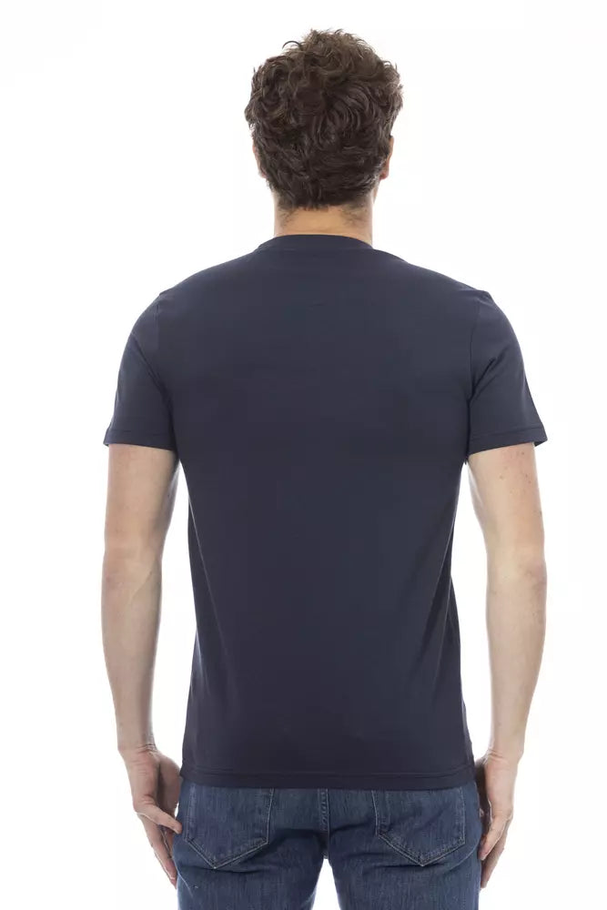 Baldinini Trend Blue Cotton Men T-Shirt | Regal Royce