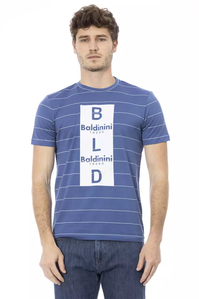 Baldinini Trend Blue Cotton T-Shirt