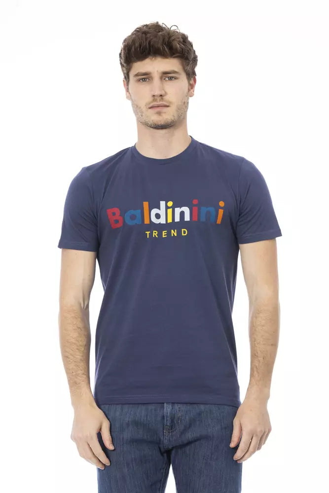 Baldinini Trend Blue Cotton Men T-Shirt | Regal Royce