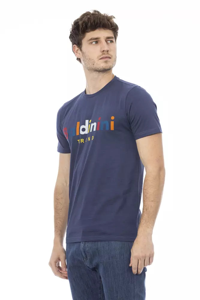 Baldinini Trend Blue Cotton Men T-Shirt | Regal Royce