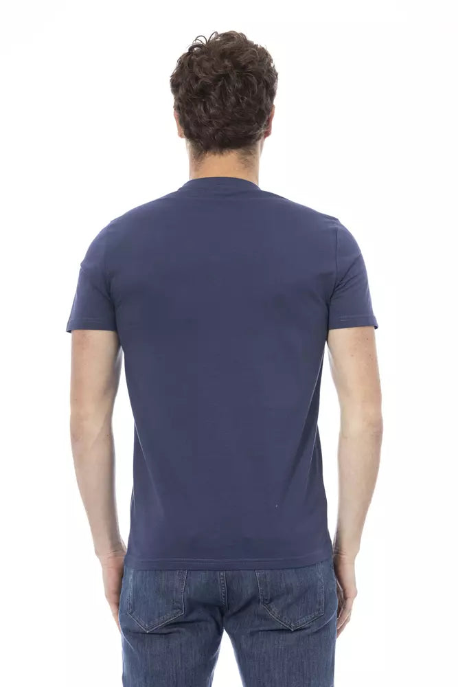 Baldinini Trend Blue Cotton Men T-Shirt | Regal Royce