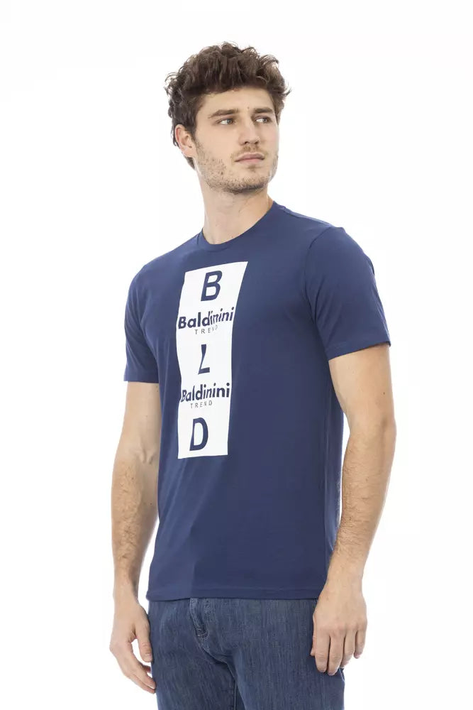 Baldinini Trend Blue Cotton Men T-Shirt | Regal Royce