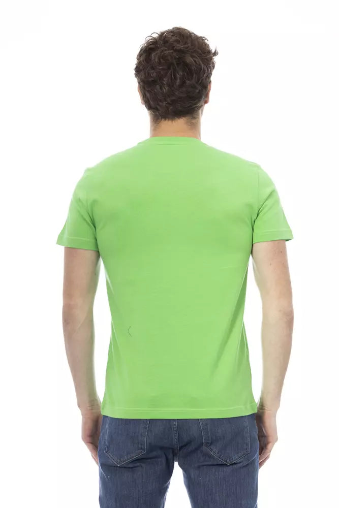 Baldinini Trend Green Cotton Men T-Shirt | Regal Royce