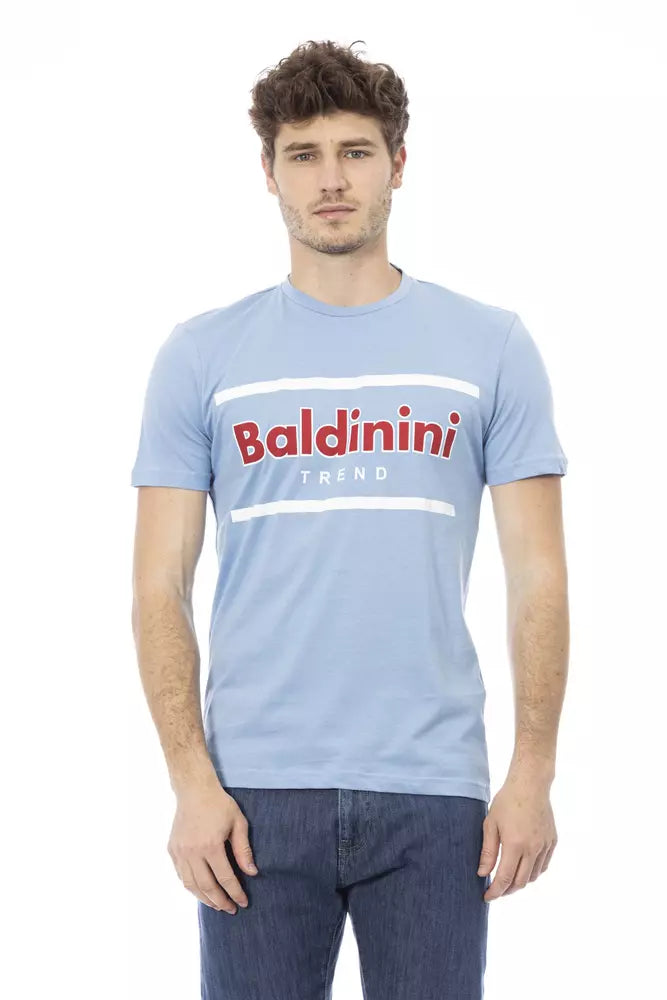 Baldinini Trend Light Blue Cotton T-Shirt