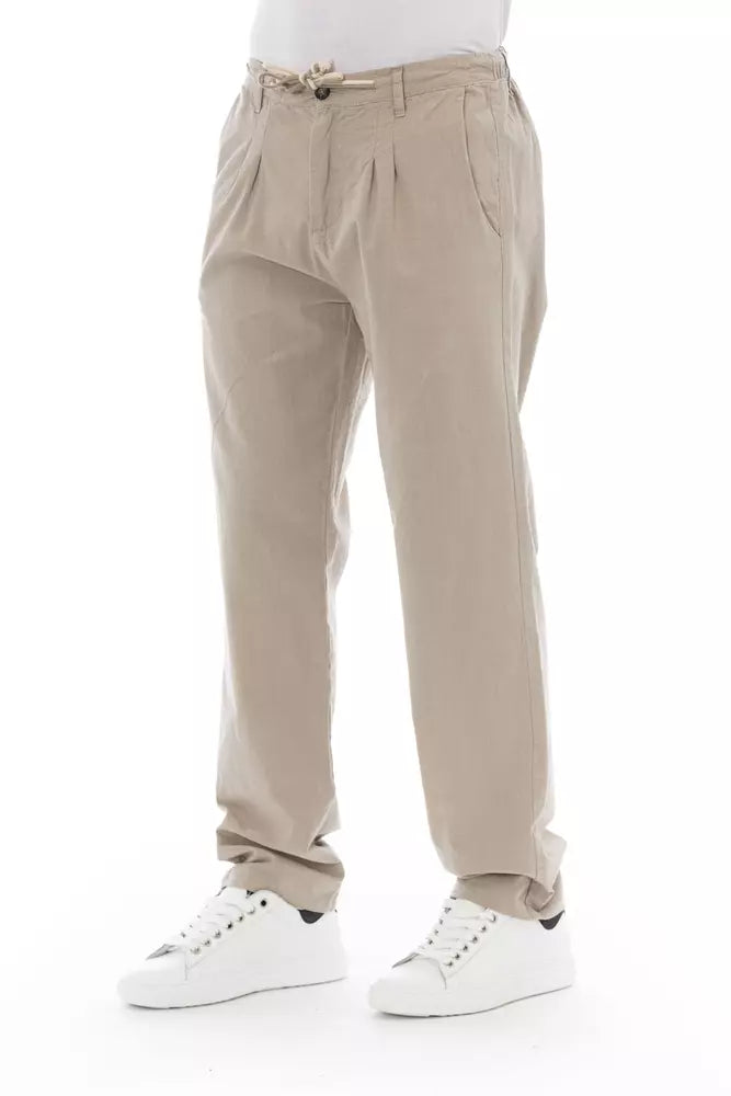 Baldinini Trend Beige Cotton Jeans & Pant | Regal Royce