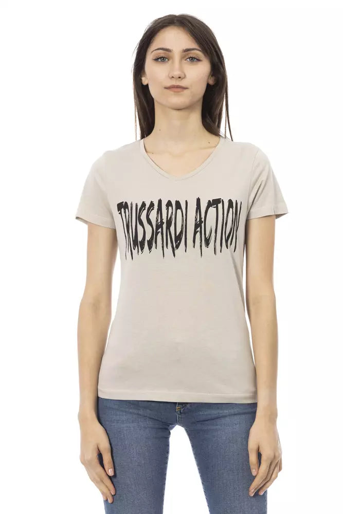 Trussardi Action Beige Cotton Women Top | Regal Royce