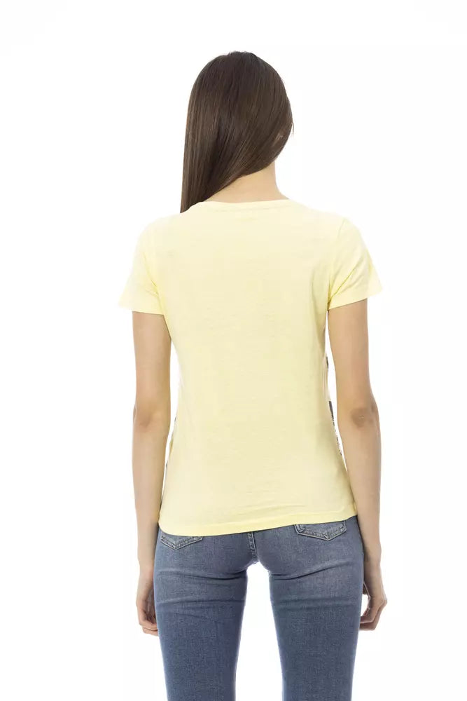 Trussardi Action Yellow Cotton Women T-Shirt | Regal Royce