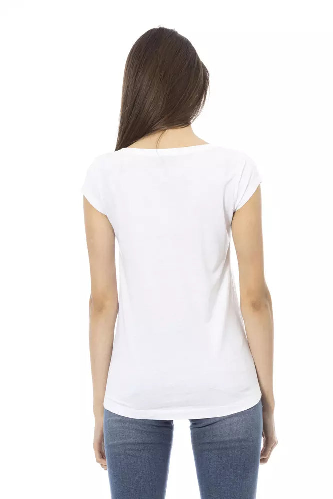 Trussardi Action White Cotton Women T-Shirt | Regal Royce