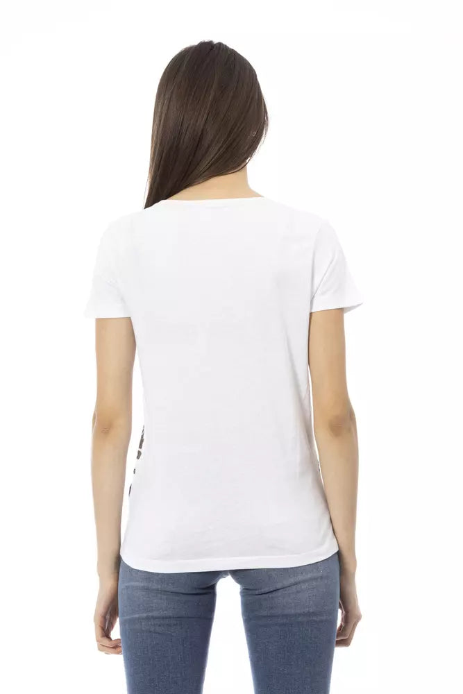 Trussardi Action White Cotton Women T-Shirt | Regal Royce