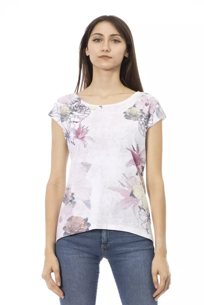 Trussardi Action White Cotton Women T-Shirt | Regal Royce