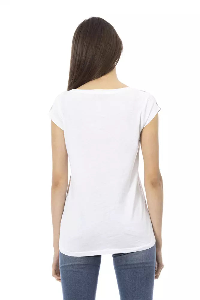 Trussardi Action White Cotton Women T-Shirt | Regal Royce