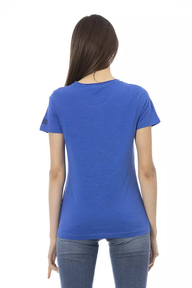 Trussardi Action Blue Cotton Women T-Shirt | Regal Royce