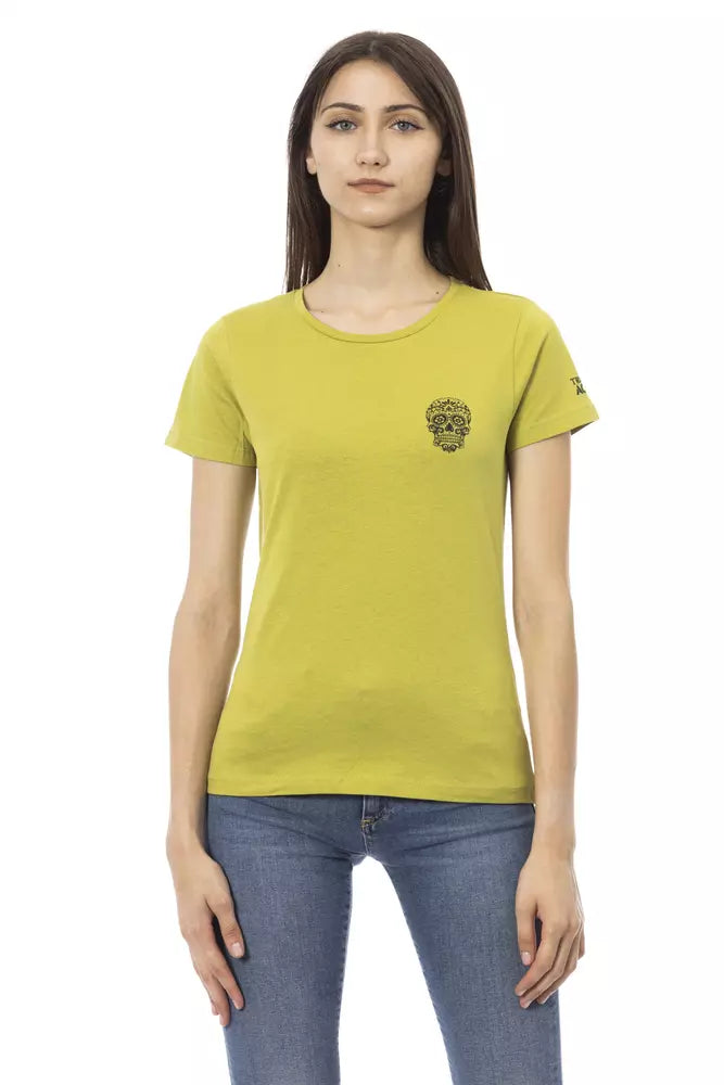 Trussardi Action Green Cotton Women T-Shirt | Regal Royce