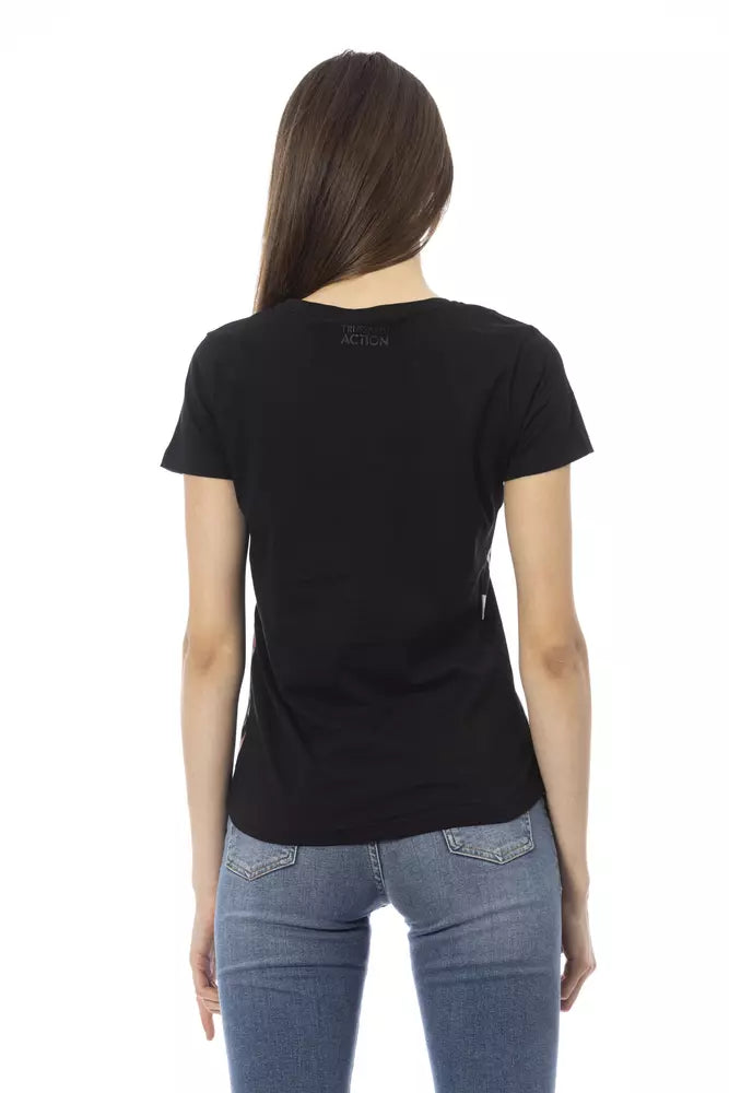 Trussardi Action Black Cotton Tops & T-Shirt | Regal Royce