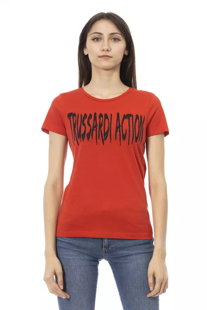 Trussardi Action "Red Cotton Women T-Shirt" | Regal Royce