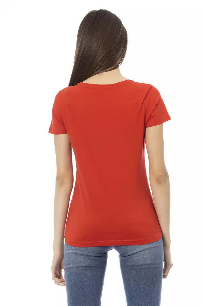 Trussardi Action "Red Cotton Women T-Shirt" | Regal Royce