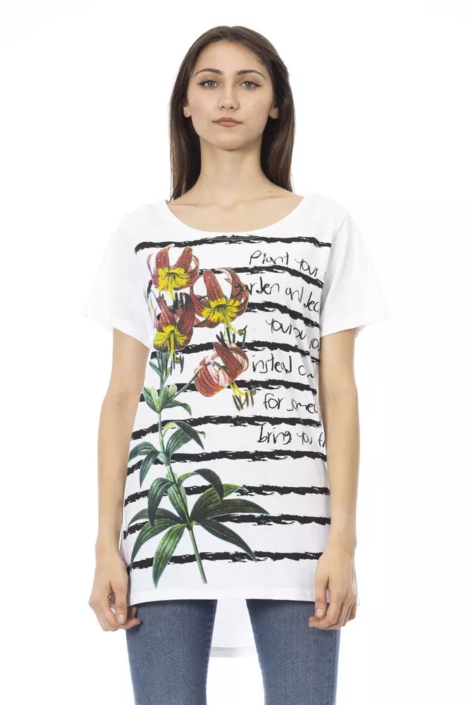 Trussardi Action White Cotton Women T-Shirt | Regal Royce