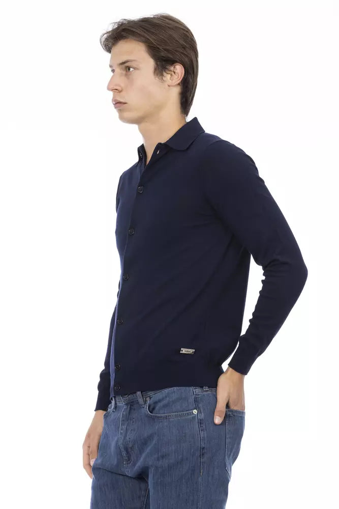 Baldinini Trend Blue Cotton Men Shirt | Regal Royce
