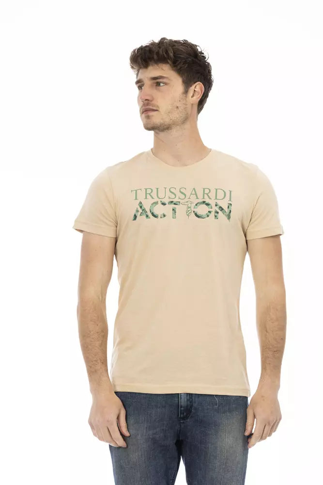 Trussardi Action Beige Cotton T-Shirt