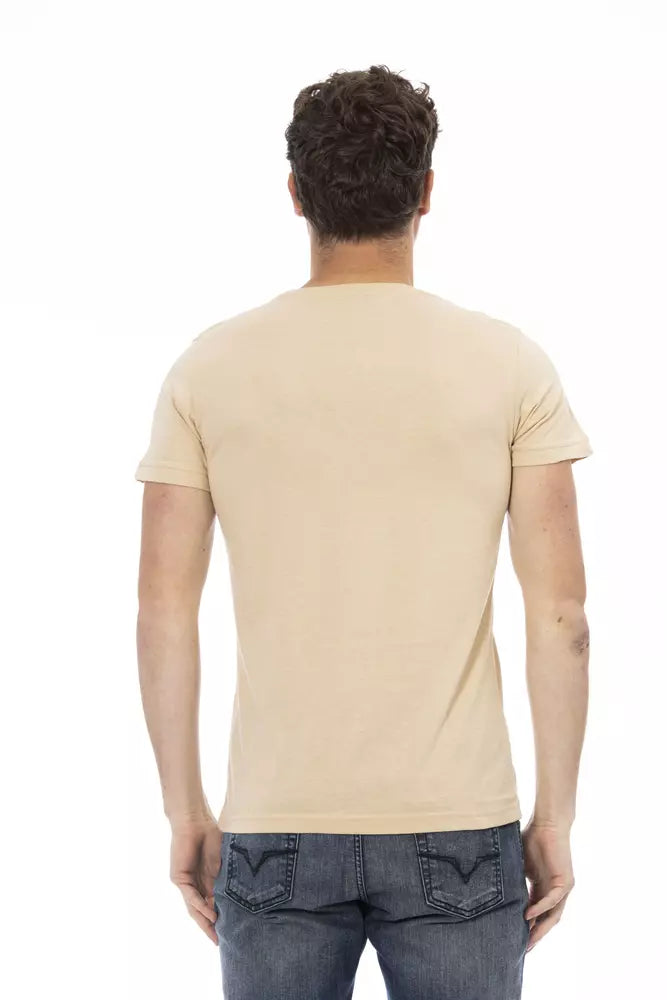Trussardi Action Beige Cotton Men's T-Shirt | Regal Royce
