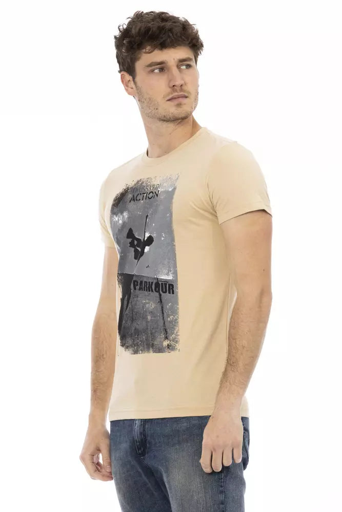 Trussardi Action Beige Cotton T-Shirt